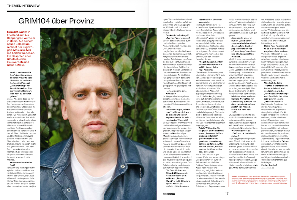 Grim104 im Interview: „Ich kann und will nirgends mitspielen“